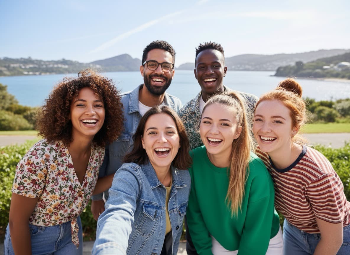 Small group of people in conversation and community